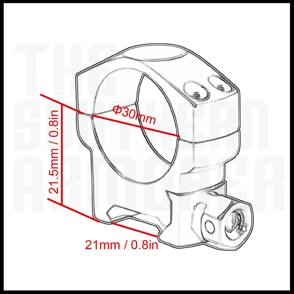 VECTOR OPTICS LOW PROFILE 30mm (1.18") SCOPE RINGS FOR PICATINNY & WEAVER RAILS - The Southern Armorer LLC