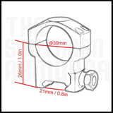 VECTOR OPTICS MEDIUM PROFILE 30mm SCOPE RINGS FOR PICATINNY & WEAVER RAILS - The Southern Armorer LLC